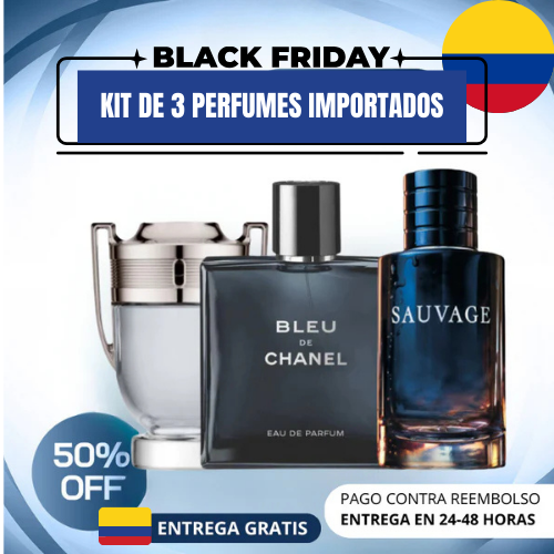 Exclusivo Kit de 3 Perfumes Importados - PAGO AL RECIBIR